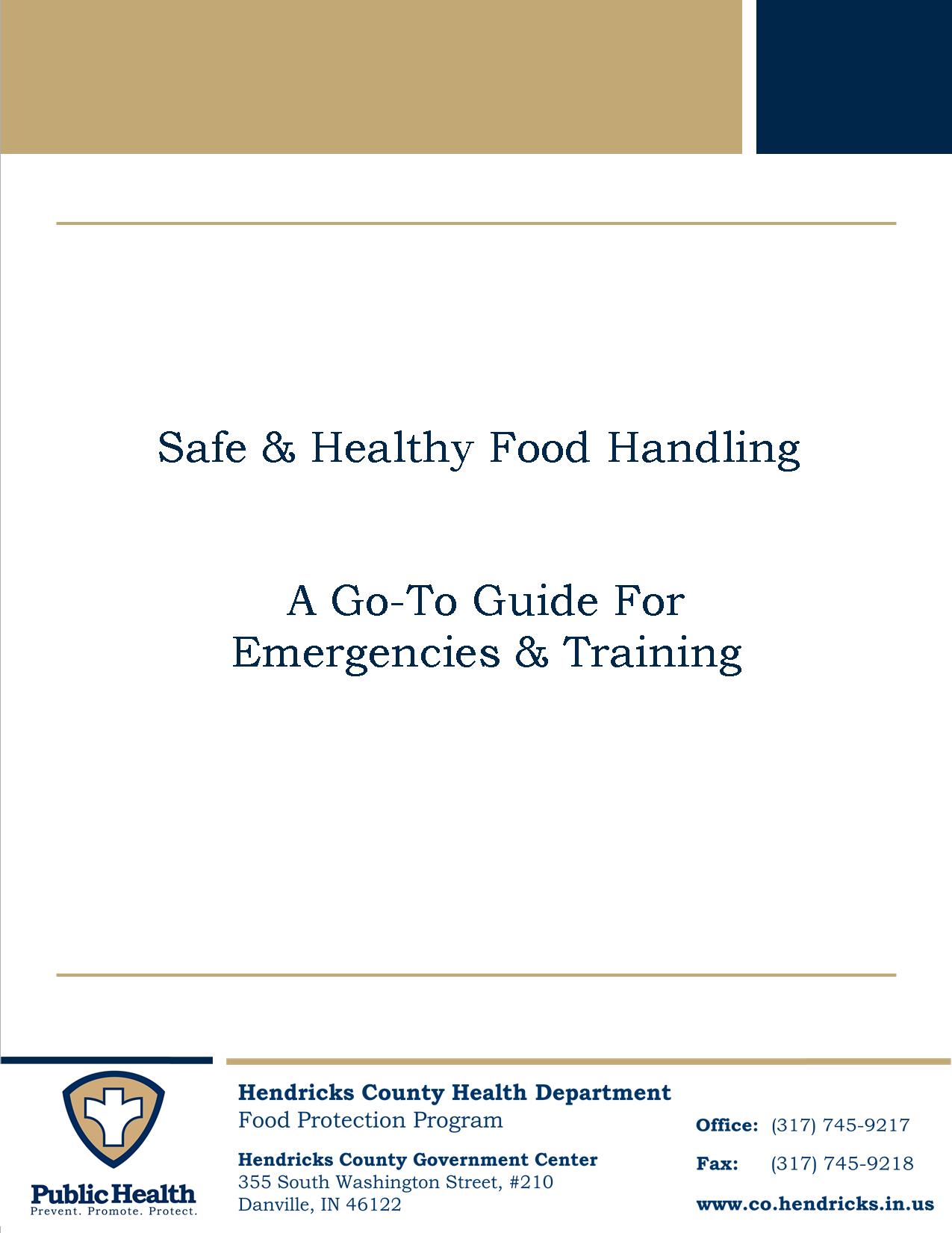 Safe and Healthy Food Handling Binder