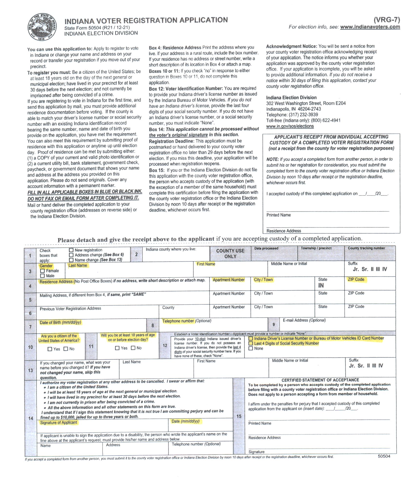 Register To Vote By Mail